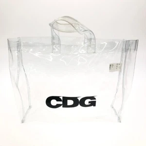 Comme des Garcons JAPAN Clear CDG Logo Plastic PVC Large Tote Bag AUTHENTIC F/S - Picture 1 of 9