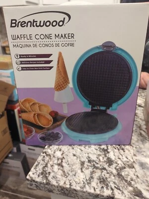 Nuevo helado Brentwood Just For Fun 7" para hacer gofres Seaform azul  Foto 1 de 4
