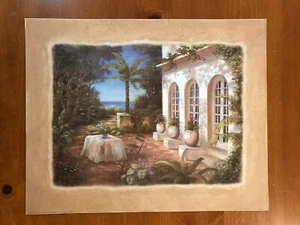 Vivian Flasch: PATIO ESCAPE II Realismus - Original Kunst Poster 16x20 - Bild 1 von 1