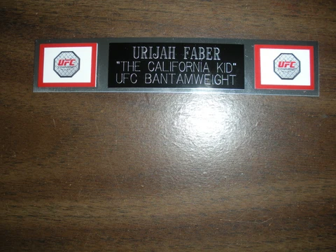 URIJAH FABER (UFC) NAMEPLATE FOR SIGNED TRUNKS DISPLAY/PHOTO/PLAQUE Cover