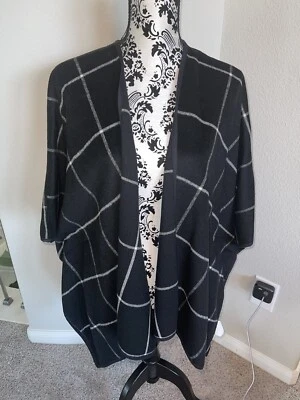 Nueva capa a cuadros de lana azul marino antigua talla XS-S SOLDOUT Foto 1 de 4