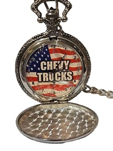 Vintage Chevrolet Chevy Truck Pocket Watch -  Quartz Movement with Display Tin - Picture 1 of 9