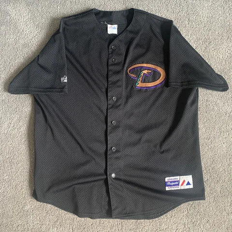 ARIZONA DIAMONDBACKS MLB BUTTON UP MESH BATTING PRACTICE JERSEY #10 ADULT XL Cover