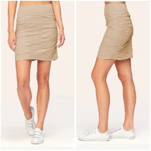 XCVI Wearables The Trace Mini Skirt Womens XS Sand Beige Streetwear Parachute - Picture 1 of 12