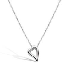 Kit Heath Desire Love Story Heart Necklace - Silver