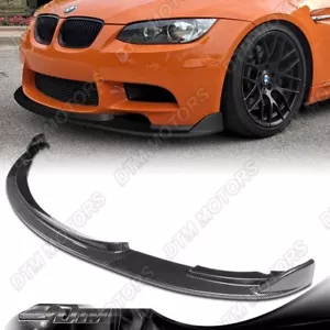 Alerón divisor labial delantero estilo carbono para 08-13 BMW E90 E92 E93 M3 3 piezas - Imagen 1 de 6