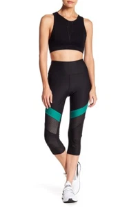 Women's C&C CALIFORNIA Mara Capri Leggings Black Color Size L - BNWT - Picture 1 of 9