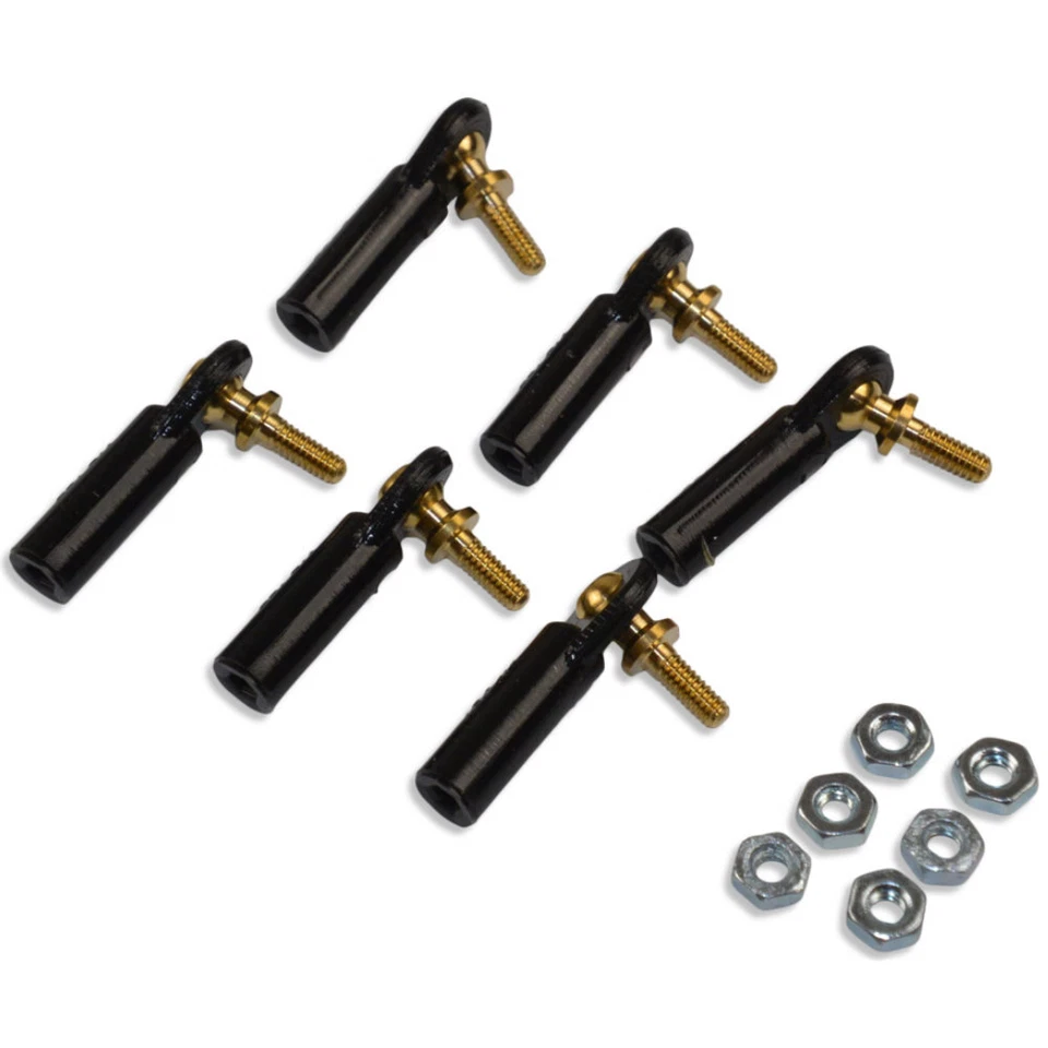 Ruderanlenkung Kugelkopf Kugelköpfe Kugelgelenk M2 Ø2mm 6 Stück incl.Muttern - Bild 1 von 1