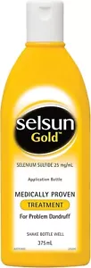 Selsun Gold Dandruff Treatment Shampoo 375ml | Selenium Sulfide 2.5% Medicated - Picture 1 of 7