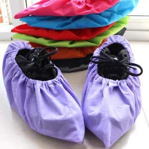 Reusable Shoe Covers Non-Woven Household Thick Washable Anti Slip Guests Family - Picture 1 of 22