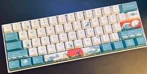 Customized Redragon K630 60% Pre-Lubed Ocean Keycaps Hot-Swappable - Picture 1 of 2
