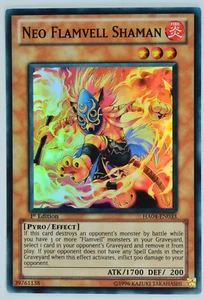 Yugioh! Neo Flamvell Shaman HA04-EN033 Super Rare 1st Edition - Picture 1 of 1