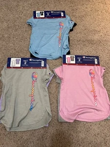 girls champion shirt and short lot size 7/8 - Picture 1 of 5