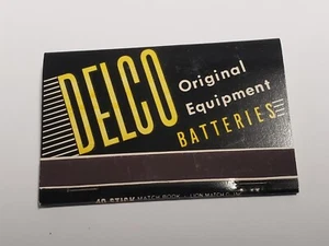 Vtg 1960s Wide Matchbook - GM DELCO Batteries Auto Advertising 40 Stick - NEW - Picture 1 of 3