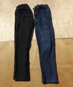Size Medium (10/12) Boys Jeans Set Lee Wrangler Black Blue - Picture 1 of 5