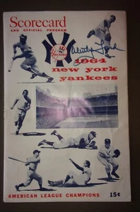 1964 New York Yankees vs White Sox- Scorecard Program Signed by Whitey Ford - Picture 1 of 19
