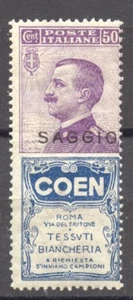 Italia, 1924 Sellos publicitarios (Sellos publicitarios) 50 C. Coen, como nuevos, expertos - Imagen 1 de 2