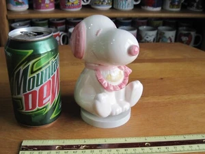 SNOOPY / PEANUTS BABY SPIELUHR PINT & WEISS KERAMIK SCHMID VINTAGE 5" HOCH - Bild 1 von 6