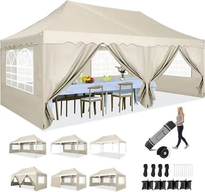 10'x20' Pop Up Canopy Wedding Commercial Heavy Duty Party Tent Gazebo Sidewalls - Picture 1 of 94