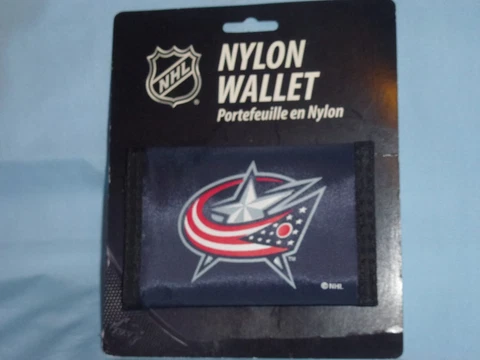 COLUMBUS BLUE JACKETS   Nylon TriFold WALLET   by Rico  NIP  (new logo) Cover