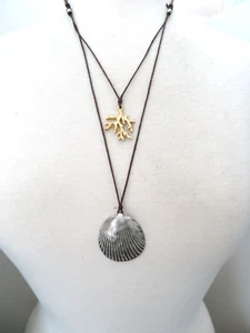 J.JILL SEA SHELL NECKLACE ADJUSTS 24"TO 30" - Picture 1 of 3