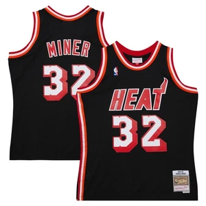 Men's Mitchell & Ness Harold Miner Black Miami Heat 1992/93 Hardwood Classics - Picture 1 of 6