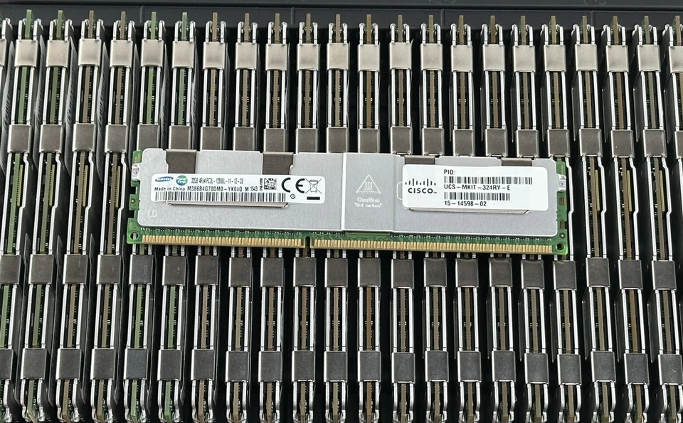 512GB Lot of 16x 32GB 4Rx4 PC3-12800L ECC LRDIMM RAM Memory Server Samsung PC3L - Image 1 of 4