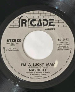 NASTICITY 1975 IM A LUCKY MAN 7" FUNK 45 SOUL R'CADE RECORD VINYL PRIVATE 70s - Picture 1 of 8