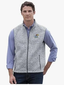 Vantage Men's Kansas Jayhawks Collegiate Premium Summit Sweater Fleece Vest Med - Picture 1 of 4