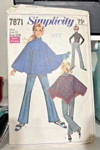 FREE SHIP! 7871 Simplicity Size 10 Sewing Pattern Misses 1960s - Picture 1 of 2