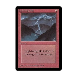 WOTC MtG Beta Lightning Bolt (C) EX- - Picture 1 of 1
