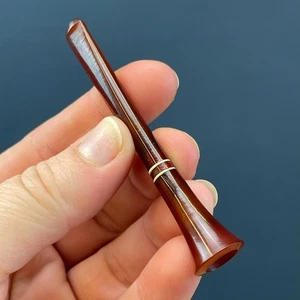 VINTAGE ART DECO AMBER BAKELITE CIGARETTE HOLDER CHEROOT - Picture 1 of 5