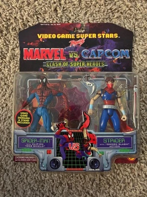 Figura Toy Biz Marvel vs Capcom Clash of Super Heroes Spider-Man Strider 1999 Foto 1 de 2