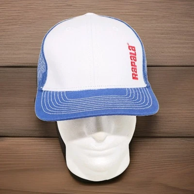 Rapala Fishing Lures Performance Wear White Blue Mesh Baseball Trucker Hat - Image 1 of 4