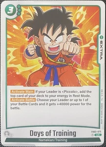 Dragon Ball Super Card Game Raging Roar FB03-075 Days Of Training - DBZ Card - Picture 1 of 2