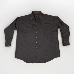 Plains Western Wear Men's Shirt Vintage Plaid Pearl Snap, Size Large Tall XXLT - Picture 1 of 7