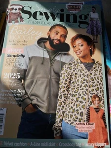 SIMPLY SEWING MAGAZINE ISSUE 130 - JANUARY 2025 WITH 3 PATTERNS - Picture 1 of 2