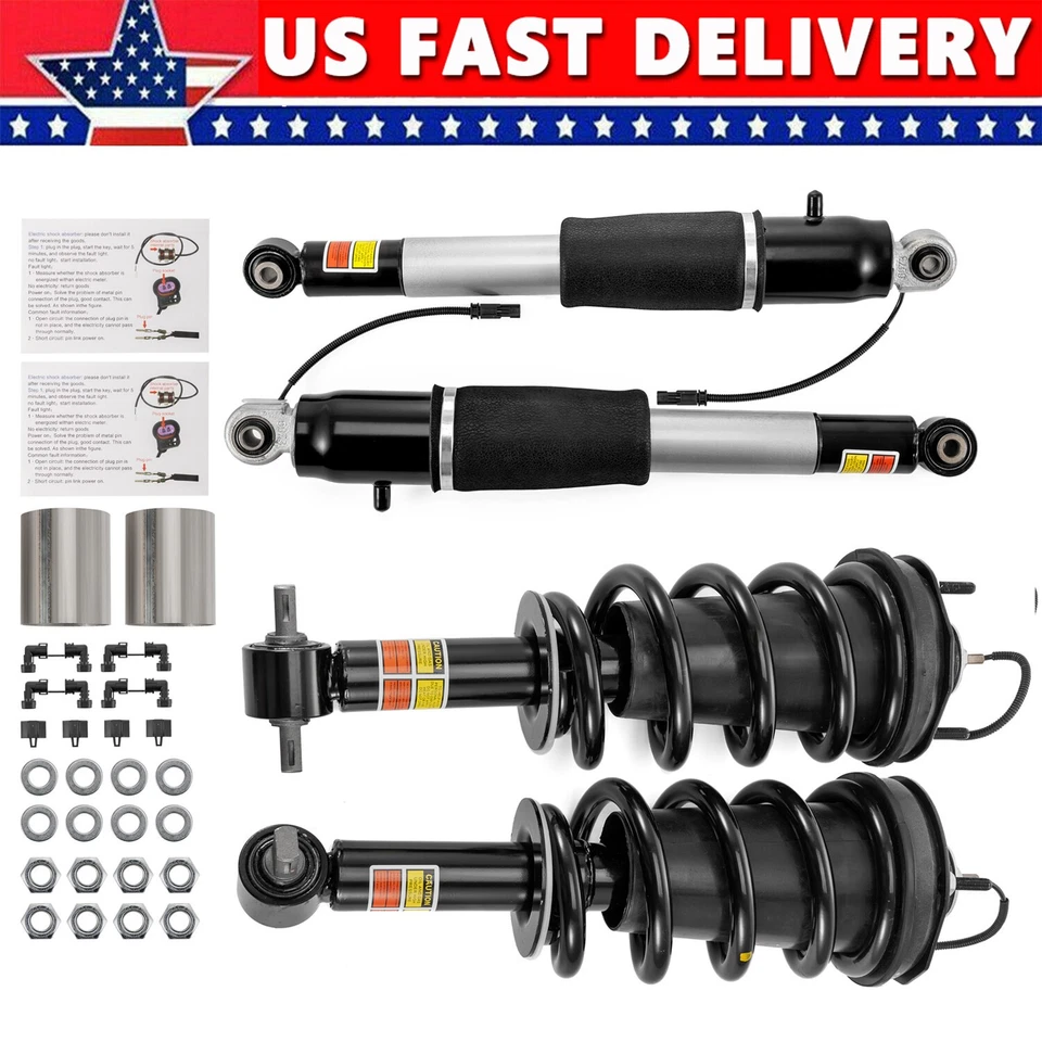 FRONT Strut Assy + REAR shock Absorber For Cadillac Escalade Suburban Yukon GMC - Image 1 of 4