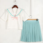 Summer Japanese School Students Women cosplay Uniform Kawaii Sailor Shirt+skirt