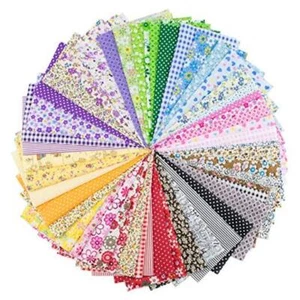 50 Pieces Assorted Cotton Craft Fabric Bundle 8" x 8" (20cm x 20cm) Printed - Picture 1 of 8