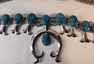 Signed Goldette Faux Turquoise Necklace - Picture 1 of 6