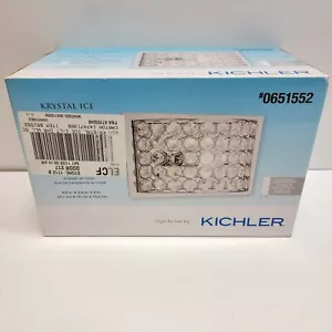 Kichler, "Krystal Ice" 1-Light Chrome Vanity Light Wall Sconce | Crystal Accent - Picture 1 of 24