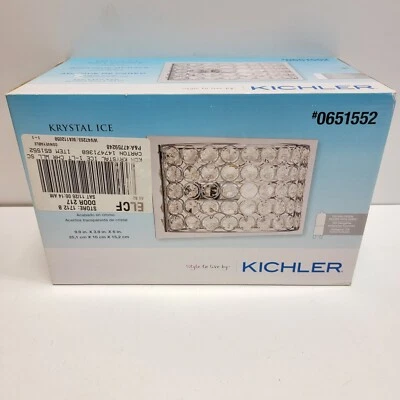 Kichler, "Krystal Ice"  1-Light Chrome Vanity Light Wall Sconce | Crystal Accent - Image 1 of 4