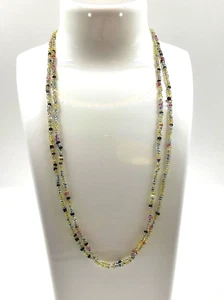 Gift Wrapped Dual Multicoloured Beaded Necklace by Schon Dass Du Da Bist - Picture 1 of 12