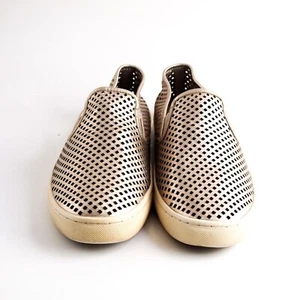 Tory Burch Jesse Slipper Sneakers Gold Perforiert Leder Damen Größe 40 US 10 - Bild 1 von 10