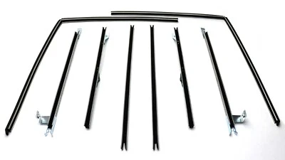 Juego completo de canal de funcionamiento de vidrio de 8 piezas nuevo / para guías de ventana Ford Bronco 1966-77 Foto 1 de 4