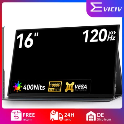 Gebraucht | 16" 1200P 120Hz Portable Monitor Gaming Monitor USB C Bildschirm FHD - Bild 1 von 4