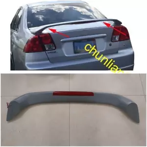 Unpainted Trunk Spoiler Wing for 2001-2005 Honda Civic 4DR Sedan Light ABS - Picture 1 of 3