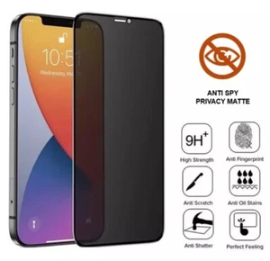 Privacy Anti Spy Matte Soft Screen Protector For iPhone 16 15 14 13 12 X Pro Max - Picture 1 of 8