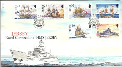 HMS Jersey FDC. Naval Connections. First Day Cover. 3rd April 2001. RB3 - Image 1 of 2